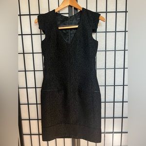 French Connection little black dress, with zipped pockets, size 2.